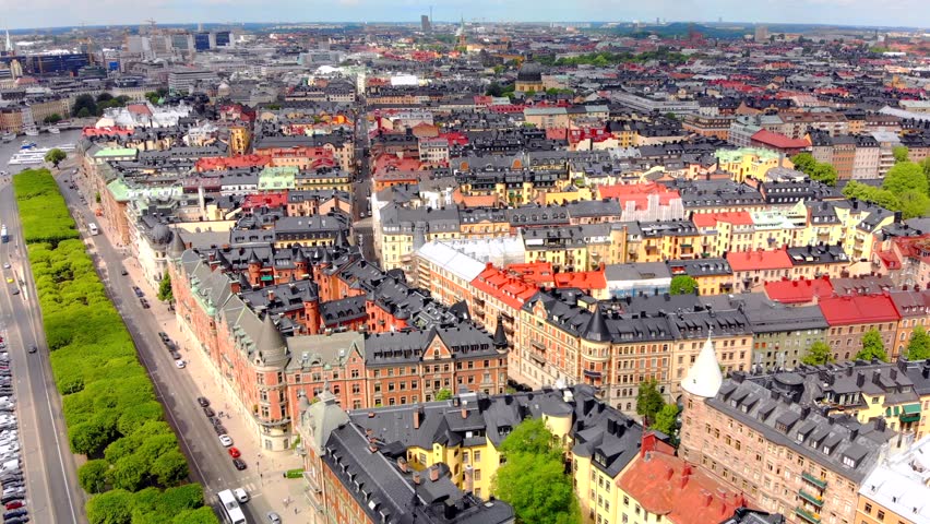 Aerial View Stockholm Sweden Stock Footage Video (100% Royalty-free ...