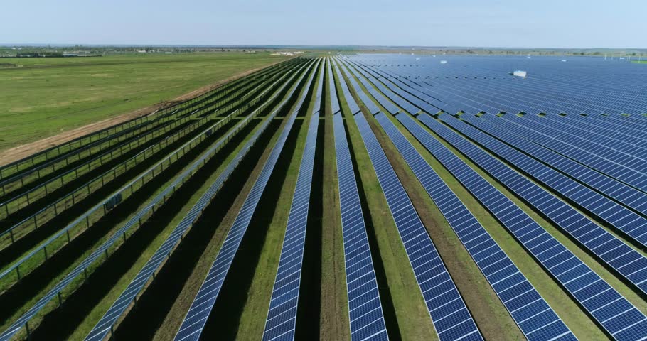New solar station shot by a quadcopter | Shutterstock HD Video #1012772888