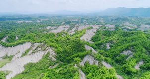 aerial of beauty erliao scenery in the tainan