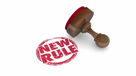 New Rule Stamp Recent Law Regulation 3d Animation