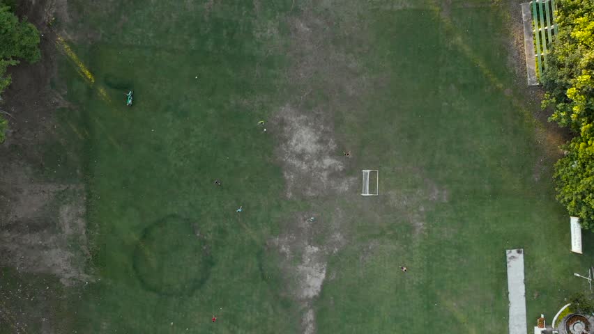 Local football player practice at public field in countryside school of Thailand