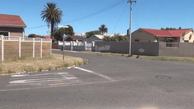 HD high quality video of Cape Town's Brooklyn residential area houses, view of Table Mountain in background on summer day near Atlantic Ocean, Western Cape, South Africa in high definition resolution
