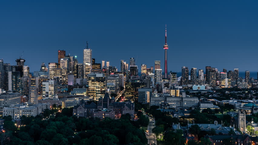 Image showcasing huge epic wide city skyline views Stock Footage Video (100% Royalty ...