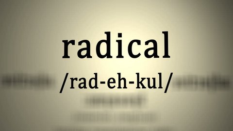 This animation includes a definition of the word radical.