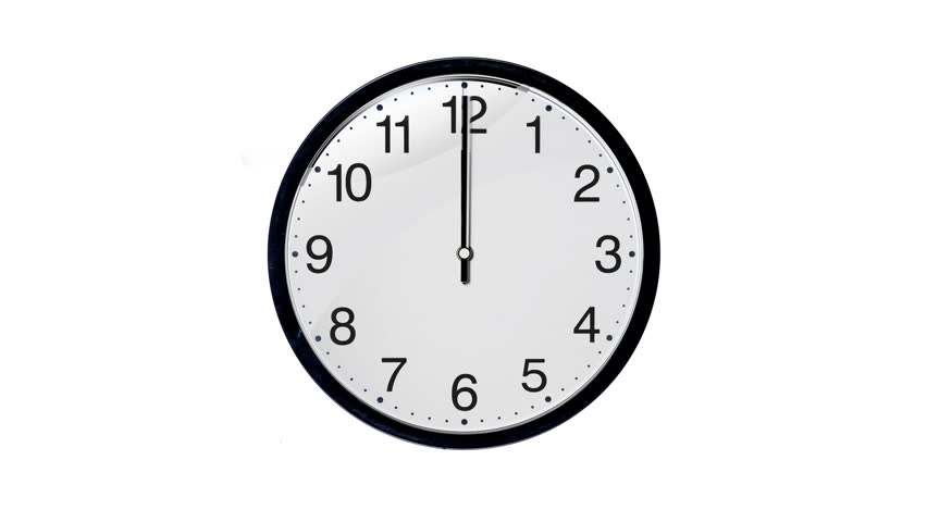 Animated clock counting down 12 hours over 30 seconds. Seamlessly loops. Time lapse. Alpha channel Included. Royalty-Free Stock Footage #1012824113
