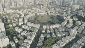  Tel Aviv center  aerial 4k footage raw dlog ungraded flat