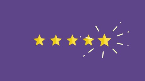 Five Rating Star Product Quality. Customer review, Usability Evaluation,  Feedback.