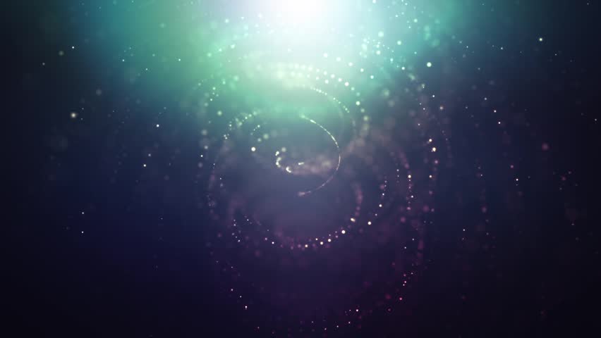 Abstract particles background animation loop with a spiral particle form rotating over a colorful ambient background environment., a Backgrounds & Wallpaper Video by Jonathan Litchfield