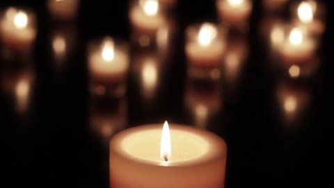 Candle background loop animation to be used for christmas, vigil or wedding.