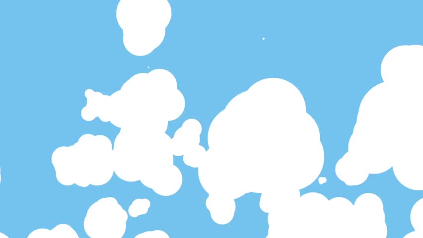 Clouds animated 2d on blue sky. Royalty-Free Stock Footage #1012870415