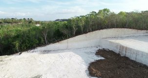 Drone video of quarry for limestone mining