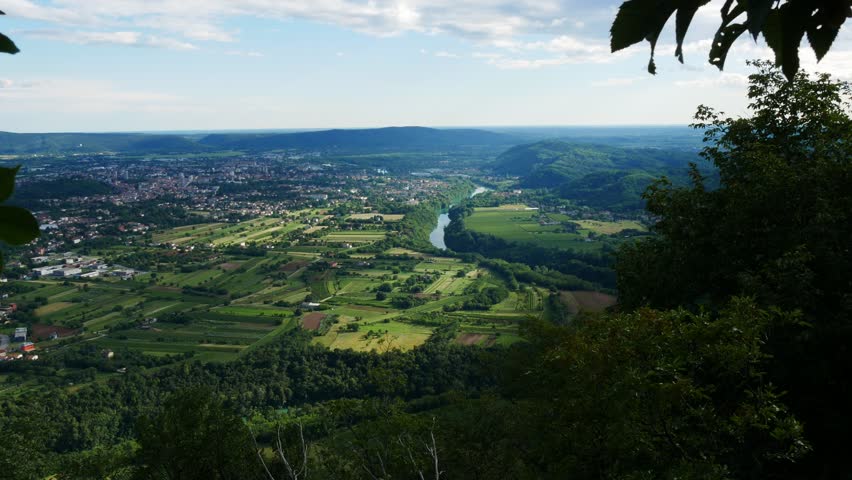 river valley from top hidden corner