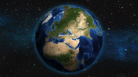 ISRAEL JERUSALEM ZOOM IN FROM SPACE
