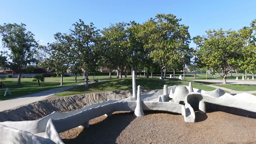 Public Park Playground Drone Shot