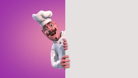 Fun Chef Sandwiches Alpha Matte 3D Rendering Animation