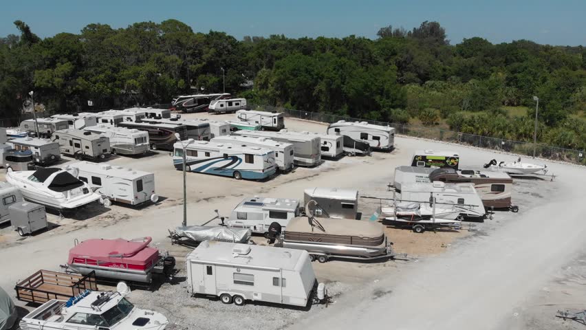 rv and boat storage lot