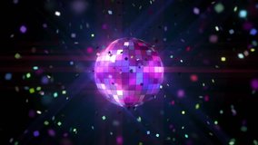 DiscoBall Celebrity seamless VJ loop animation for music broadcast TV, night clubs, music videos, LED screens and projectors, glamour and fashion events, jazz, pops, funky and disco party.