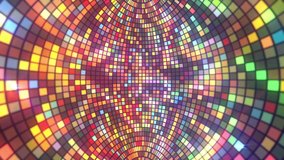 DiscoBall Retro seamless VJ loop animation for music broadcast TV, night clubs, music videos, LED screens and projectors, glamour and fashion events, jazz, pops, funky and disco party.