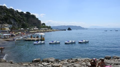 June 29 2018 - view of the beach of vietri sul mare