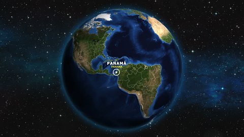 PANAMA PANAMA ZOOM IN FROM SPACE