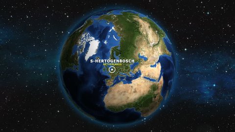 NETHERLANDS S HERTOGENBOSCH ZOOM IN FROM SPACE
