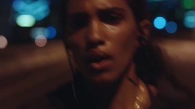 strong woman athlete running intense cardio workout sprinting fast in city street at night fit female runner close up - Powered by Shutterstock - Get 15% off with code: PIKWIZARD15