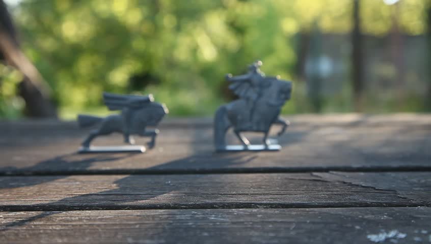 Toy soldiers knights. Retro, vintage.  Plastic knights, warriors. ,USSR, Soviet Union