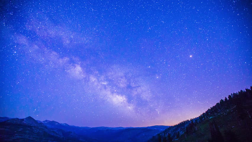 Timelapse - Milky way Over Mountain Range - 4K | Shutterstock HD Video #1012973879