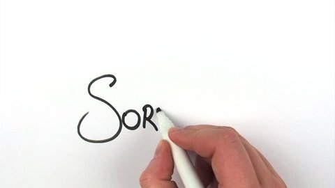 Video of Sorry text