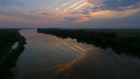 Dawn on the Danube River, Odessa Region, Ukraine