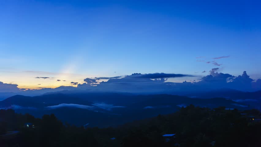 Time-lapse of moving heavy foggy  cloud at Sabah, Borneo in 4k Resolution