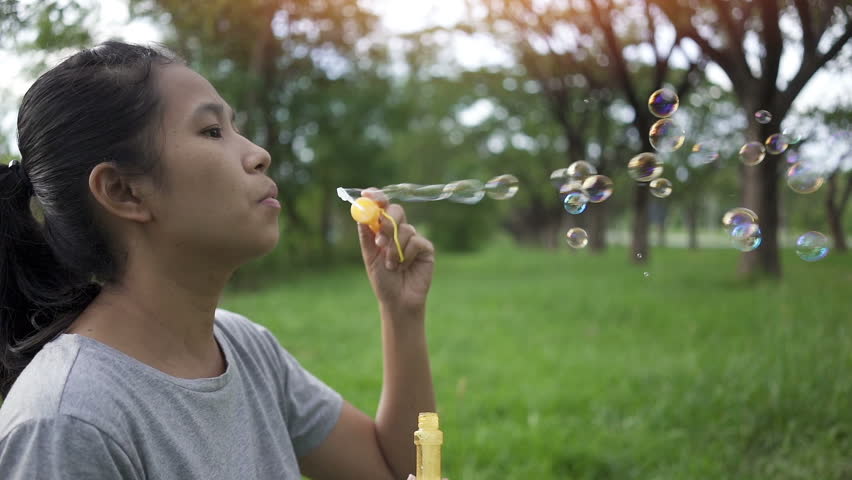 Bubble outdoor asian wanking