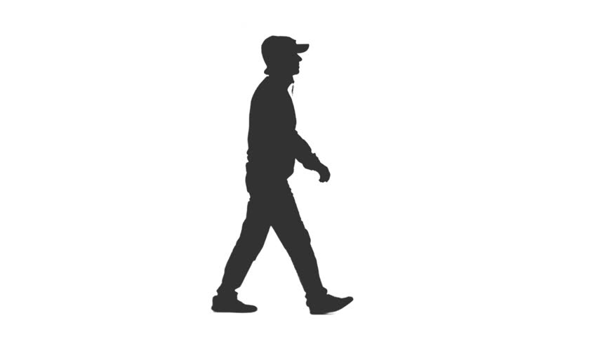Silhouette of Hooded Man Walking Stock Footage Video (100% Royalty-free ... Silhouette Man Walking Tunnel