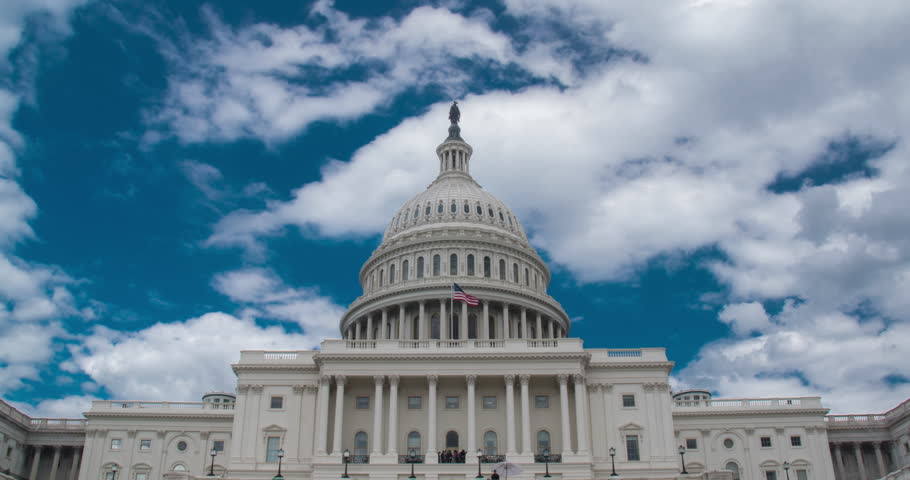 Timelapse of United States Capitol Building in 4K