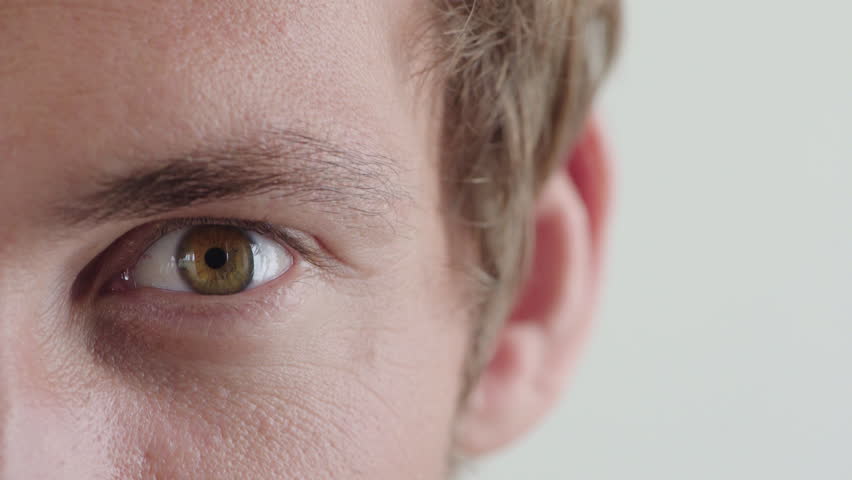 Close up green eye of man opening awake human iris detail pupil optical | Shutterstock HD Video #1013095943