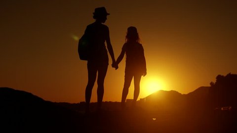 Couple Silhouette Walking In The Stock Footage Video 100 Royalty Free Shutterstock