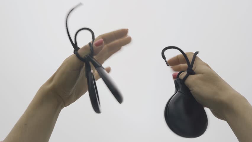 Spanish Castanets In The Hands Stock Footage Video 100 Royalty Free 1013122169 Shutterstock