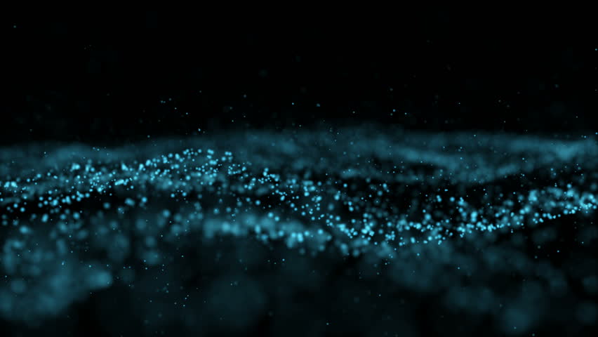 Digital blue wave and raining particle background. Abstract background.