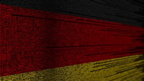 Program code and flag of Germany. German digital technology or programming related loopable animation - Powered by Shutterstock - Get 15% off with code: PIKWIZARD15