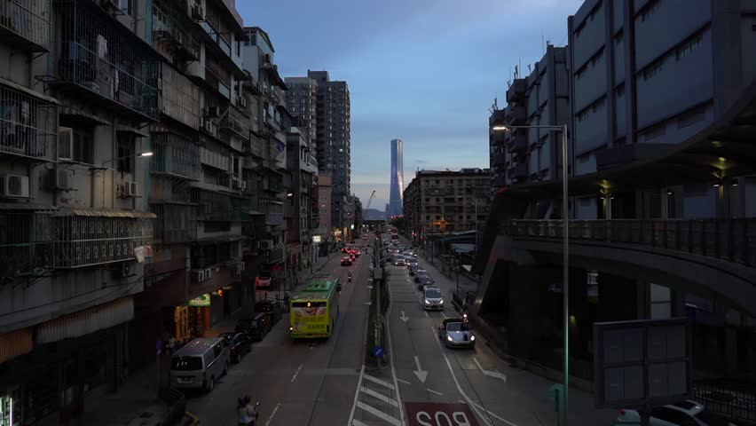 Macau time lapse from the city bridge