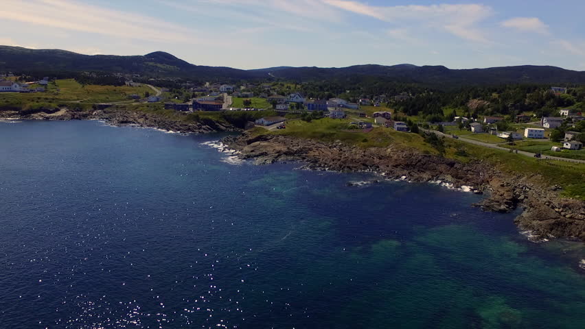 video taken by drone of the coast just north of St. John