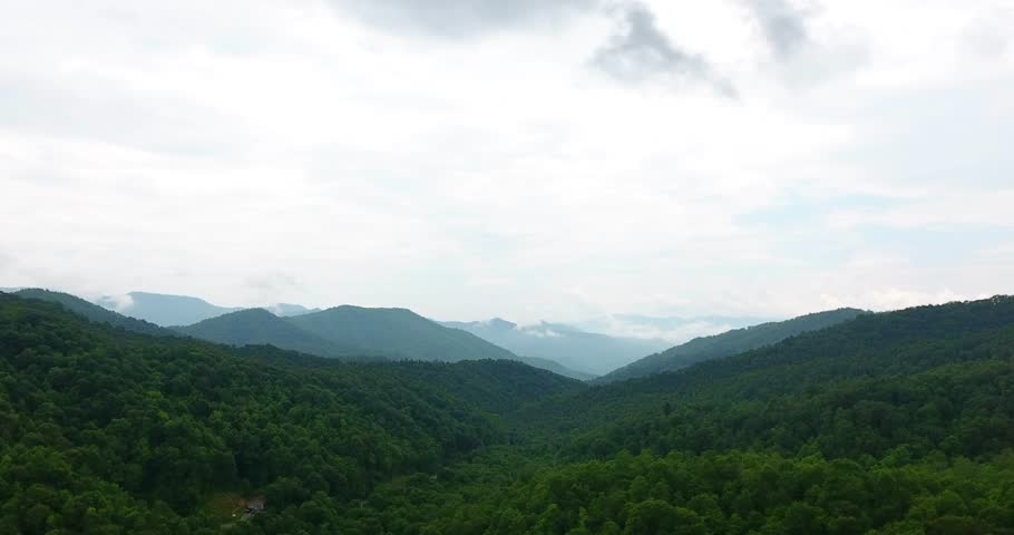 Great smoky mountains areal view