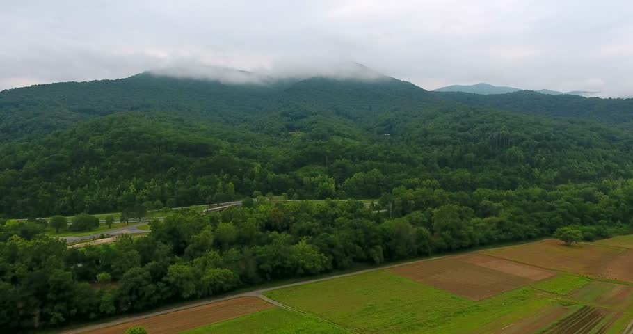 Great smoky mountains areal view