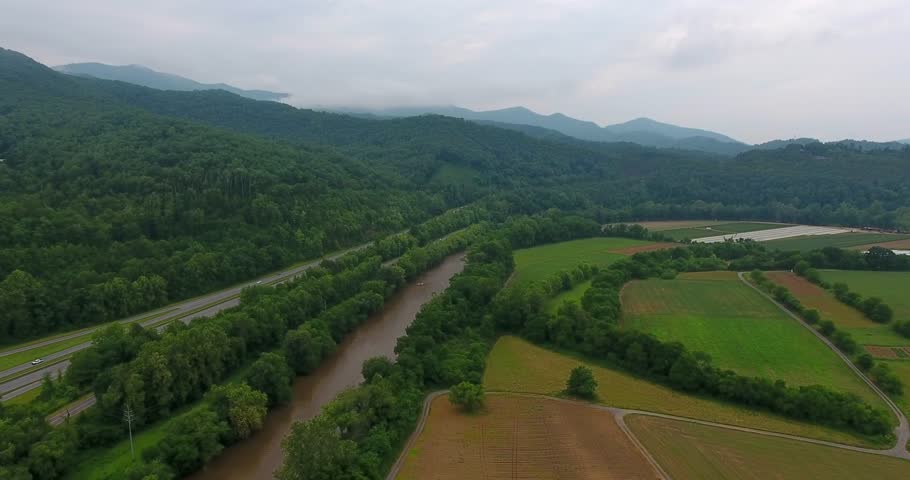 Great smoky mountains areal view