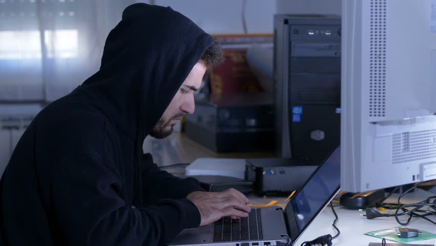 Hacker Typing At computer quickly in Dark Night. | Shutterstock HD Video #1013159723
