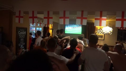 3rd-July-2018 - Stoke on trent - England VS Colombia The moment Eric Dyer Scored the winner for England