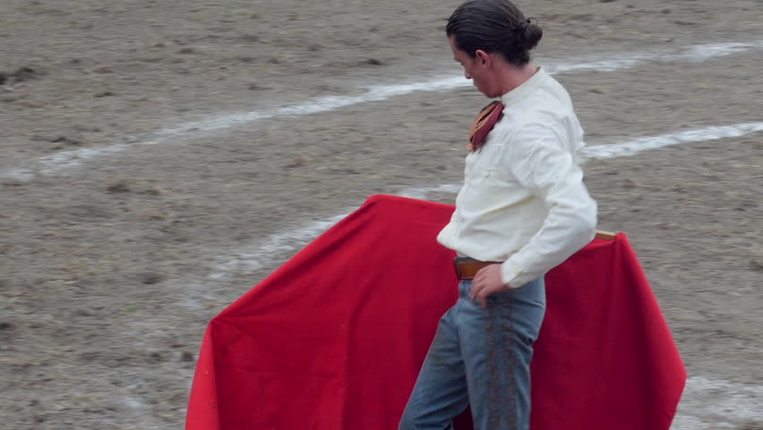 Matador Using A Red Cape Stock Footage Video 100 Royalty Free Shutterstock