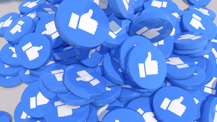 Social likes falling on a white background 3d animation  Royalty-Free Stock Footage #1013174156