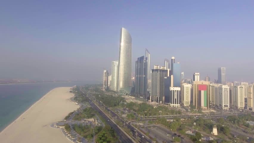 Abu Dhabi day aerial view