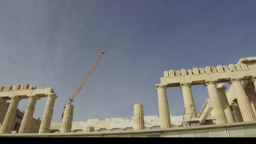 athens greece acropolis side view